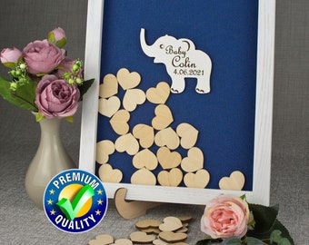 Baby shower guest book alternative elephant Birthday guest book frame Baby shower guest book boy Baby shower guest book