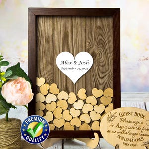 Wedding guest book alternative Rustic wedding guest book sign Wedding guestbook Wedding heart box Guestbook alternative wedding