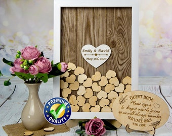 Wedding guest book alternative Rustic wedding guest book sign Wedding guestbook Wedding heart box Guestbook alternative wedding