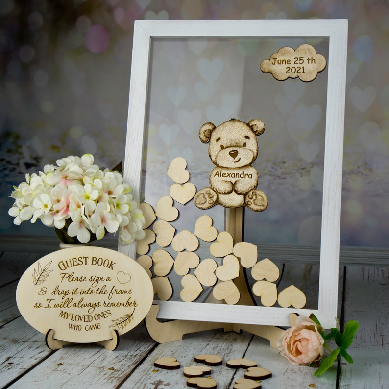 Baby Shower Guestbook Teddy Bear Baby Guestbook Drop Box Etsy