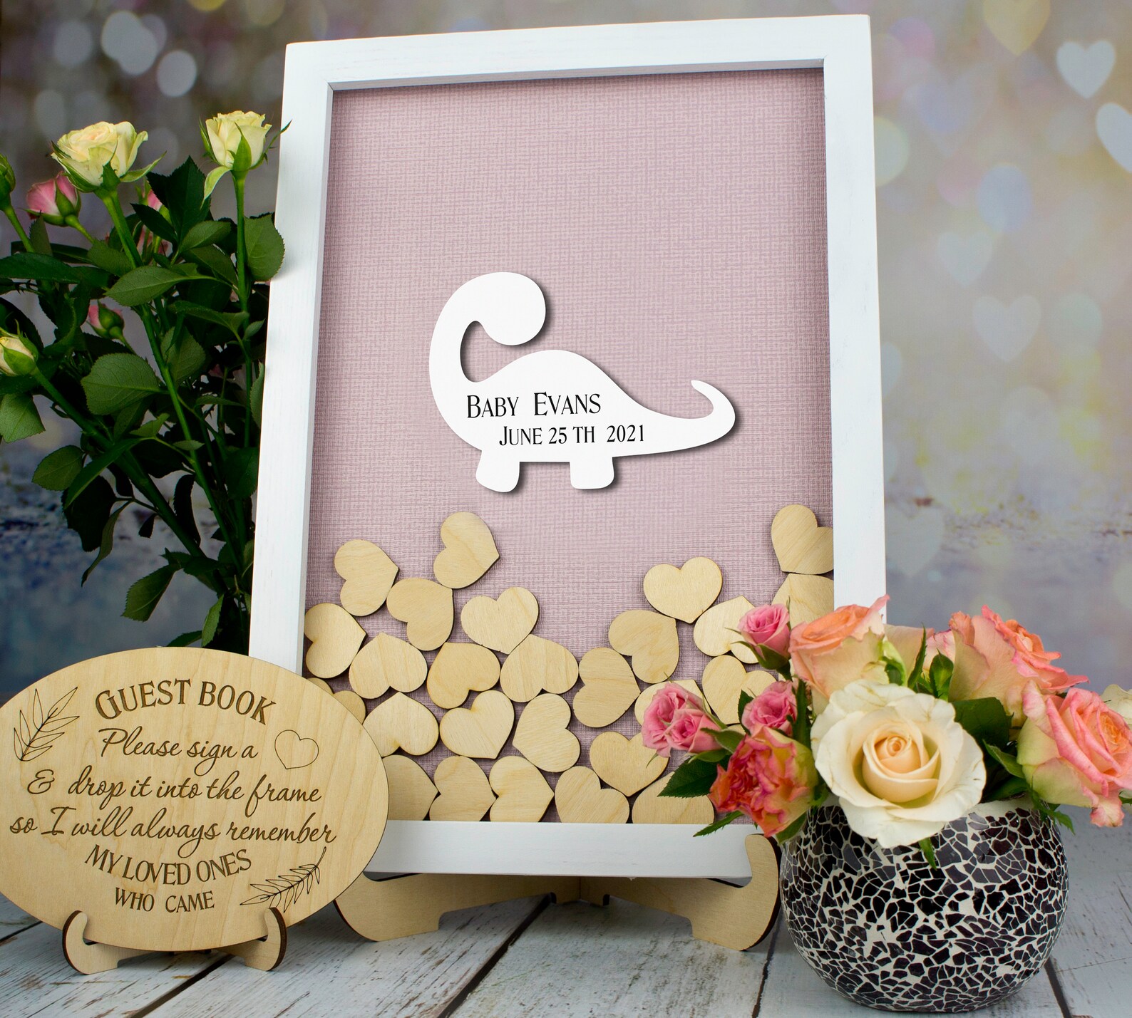Dinosaur Baby Shower Guest Book Alternative Dinosaur the - Etsy