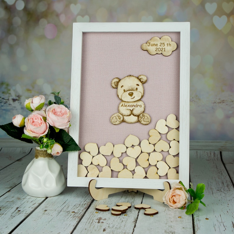 Baby Shower Guestbook Teddy Bear Baby Guestbook Drop Box Etsy
