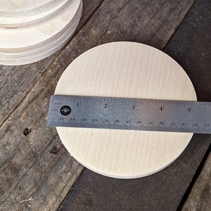 5.25" Baltic Birch Wood Circle, Unfinished Wooden Disc Plaque
