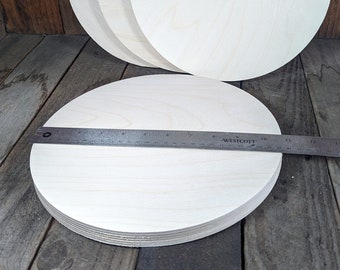 Placas de disco circulares de madera de 10,75" (10 3/4"), círculos de madera BALTIC BIRCH, círculos en blanco, círculos de madera sin terminar, suministros de artesanía diy