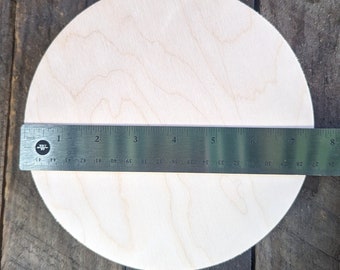 Placas de disco circulares de madera de 7,5" (7-1/2 pulgadas), círculos de madera de ABEDUL BÁLTICO, círculos de madera sin terminar, círculos redondos, suministros de artesanía diy