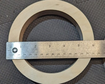 6" Wood Donut with 4.5" hole, BALTIC BIRCH - Wooden Circles, Blank Circles, Unfinished, Round Circles, Ring Shape, DIY Crafting Supplies