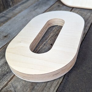 6&quot; x 10&quot; Wood Oblong Shape with 2&quot; x 6&quot;  hole , BALTIC BIRCH - Wooden Oblong, Blank Oblong, Unfinished Wooden Circles, Oblong Shape