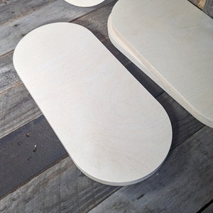 6.5&quot; x 14.5&quot; Wood Oblong Shape , BALTIC BIRCH - Wooden Oblong, Blank Oblong, Unfinished Wooden Plank, Oblong Shape