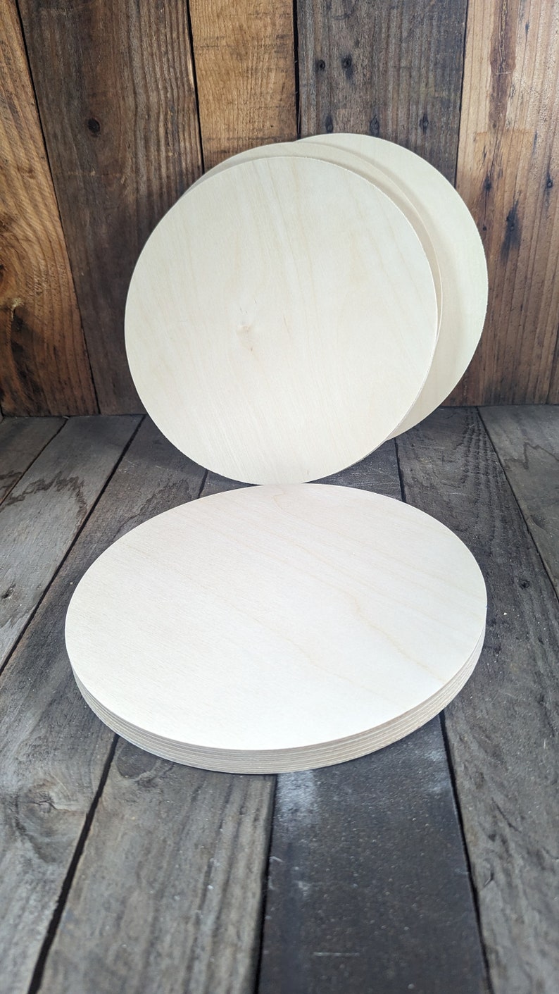 10.625 10 5/8 Wood Circle Disc Plaques, BALTIC BIRCH Wooden Circles, Blank Circles, Unfinished Wooden Circles, DIY Crafting Supplies image 5