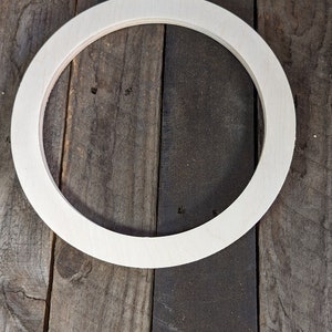 10" Wood Circle Disc with 8" center hole, BALTIC BIRCH Wooden Circles, Blank Circles, Unfinished Wooden Circles, Round Circles, Circular