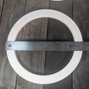 10" Wood Donut Ring with 8" center hole, BALTIC BIRCH Wooden Circles, Blank Circles, Unfinished Wooden Circles, Circular