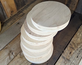 6" Wood Circle Disc Plaques, BALTIC BIRCH Wooden Circles, Unfinished Wooden Circles, Round Circles, Circular Wood, DIY Craft supplies