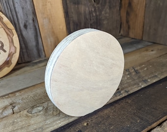 5" Wood Circle Disc  Plaques, BALTIC BIRCH - Wooden Circles, Blank Circles, Unfinished Wooden Circles, Circular Wood, DIY Crafting Supplies