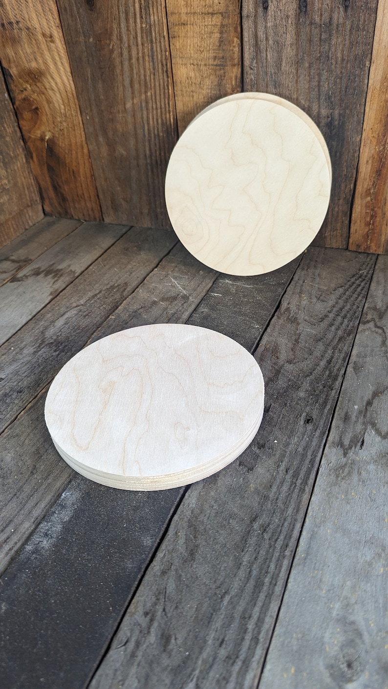 7.5 7-1/2 inches Wood Circle Disc Plaques, BALTIC BIRCH Wooden Circles, Unfinished Wooden Circles, Round Circles, DIY Craft Supplies image 5