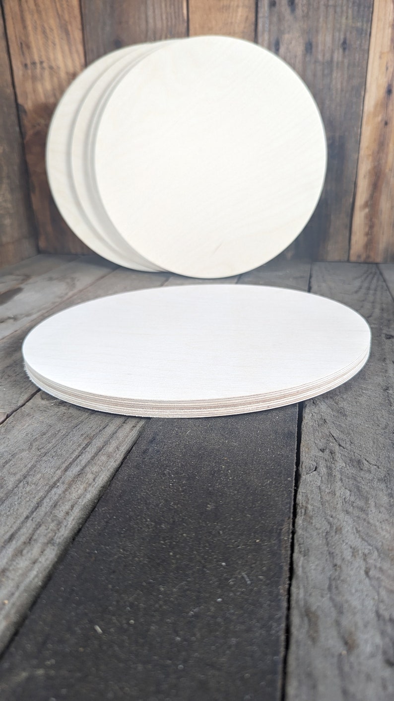 11" Wood Circle Disc Plaques, BALTIC BIRCH Wooden Circles, Blank Circles, Unfinished Wooden Circles, Round Circles, DIY Crafting Supplies