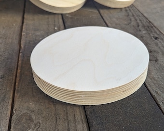 6.75"  (6-3/4") Wood Circle Disc Plaques, BALTIC BIRCH - Wooden Circles, Blank Circles, Unfinished Wooden Circles, Round Circles, Craft