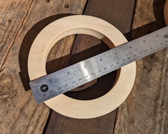 6" Wood Donut with 4.25" hole, BALTIC BIRCH - Wooden Circles, Blank Circles, Unfinished, Round Circles, Circular Wood, Ring Shape