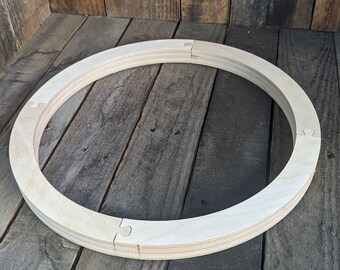 15" Wood Donut Ring with 12.75" center hole, BALTIC BIRCH Wooden Circles, Unfinished Wooden Circles,  Circular Wood - puzzled 4P