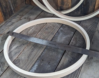 15" Baltic Birch Wood Circle, 14" Center Hole, Unfinished Wooden Circle