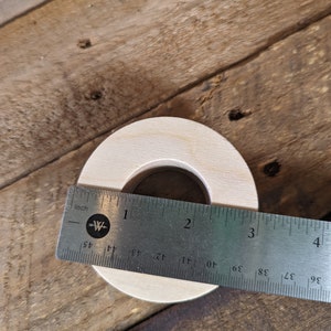 3" Wood Donut, BALTIC BIRCH - Wooden Circles, Blank Circles, Unfinished Wooden Circles, Round Circles, Circular Wood Active, Ring Shape