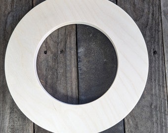 11" Wood Circle Disc with 6.5" (6-1/2")center hole, BALTIC BIRCH Wooden Circles, Blank Circles, Unfinished Wooden Circles, Circular