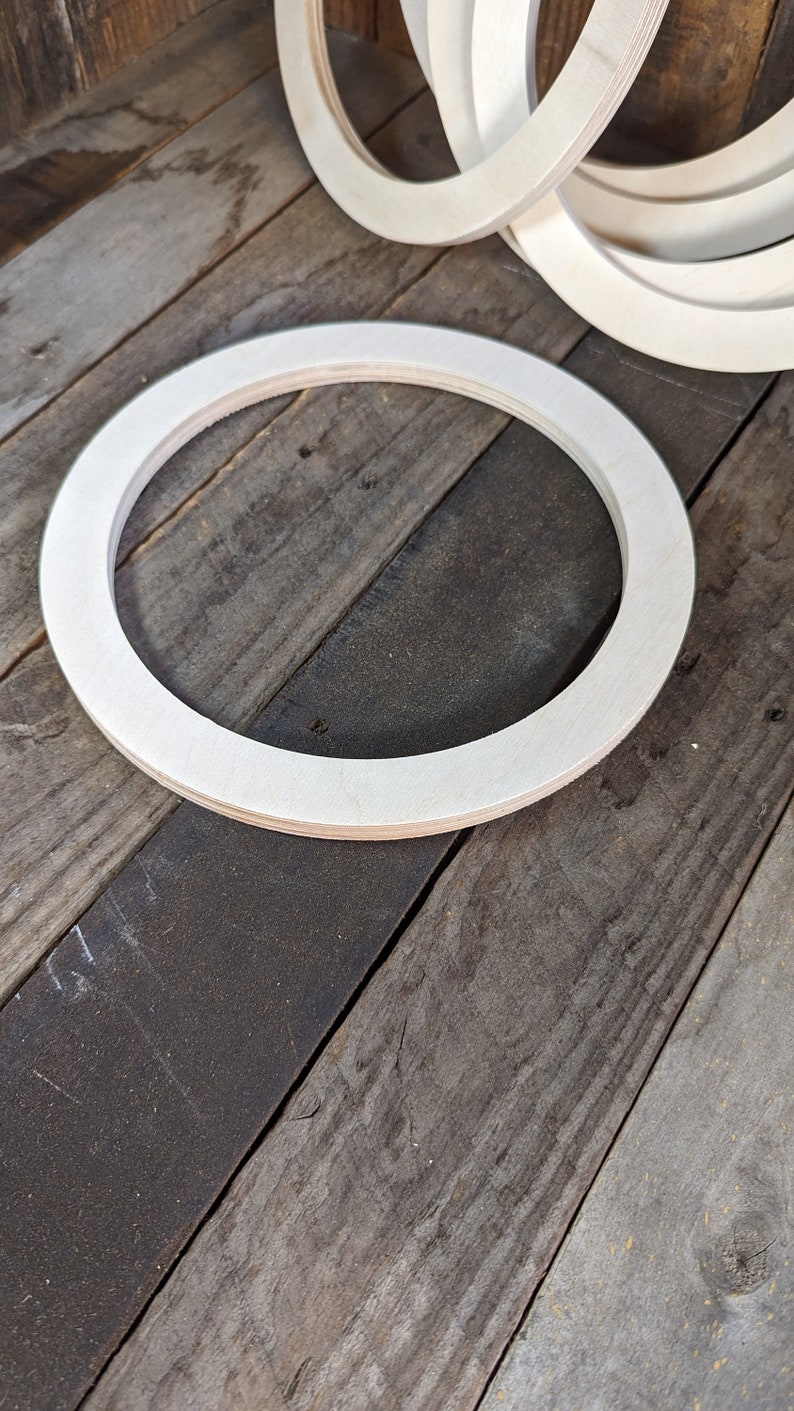 10 Wood Circle Disc with 8 center hole, BALTIC BIRCH Wooden Circles, Blank Circles, Unfinished Wooden Circles, Round Circles, Circular image 6