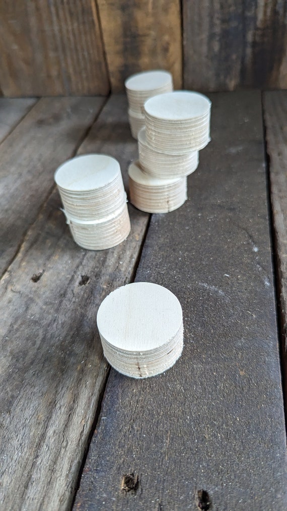 1.625 1 5/8 Wood Circle Plaques, BALTIC BIRCH Wooden Circles, Blank  Circles, Unfinished Wooden Circles, Round Circles, Circular Wood 