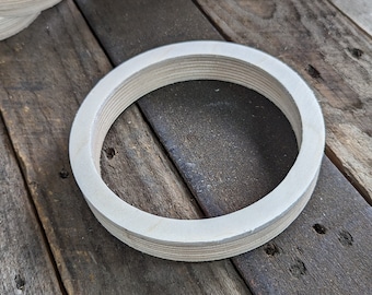 6" Wood Donut with 5" hole, BALTIC BIRCH - Wooden Circles, Blank Circles, Unfinished, Circular Wood, Ring Shape, DIY Crafting Supplies