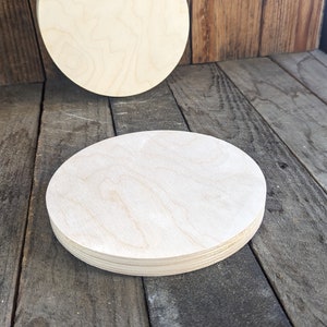 7.5 7-1/2 inches Wood Circle Disc Plaques, BALTIC BIRCH Wooden Circles, Unfinished Wooden Circles, Round Circles, DIY Craft Supplies image 3