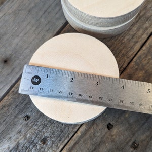 3.75" ( 3 3/4) Wood Circle Disc Plaques, BALTIC BIRCH - Wooden Circles, Blank Circles, Unfinished Wooden Circles, Circular Wood