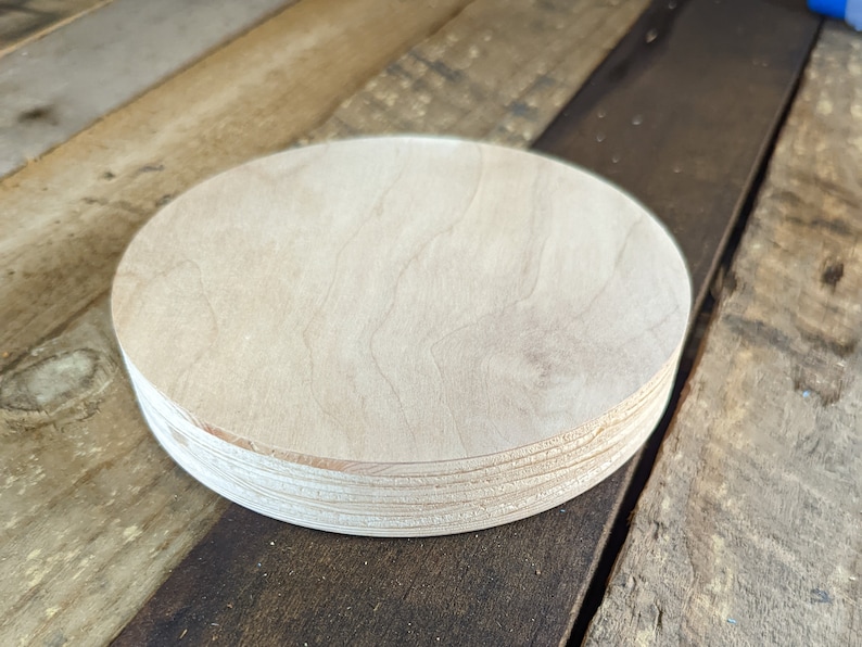 6" Wood Circle Disc Plaques, BALTIC BIRCH Wooden Circles, Blank Circles, Unfinished Wooden Circles, Round Circles, Circular Wood