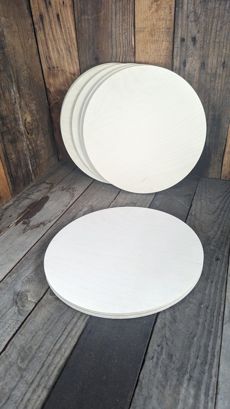 11" Wood Circle Disc Plaques, BALTIC BIRCH Wooden Circles, Blank Circles, Unfinished Wooden Circles, Round Circles, DIY Crafting Supplies