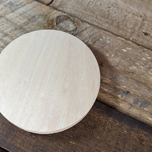 4.5" (4 1/2") Wood Circle Disc Plaques, BALTIC BIRCH - Wooden Circles, Blank Circles, Unfinished Wooden Circles, DIY Crafting Supplies