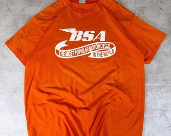 Vintage Y2K BSA Motorcycle Ohio Valley Owners Club Graphic T Shirt Retro Biker Tee XL