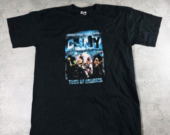 Vintage 2002 Crosby Stills & Nash Music Tour T Shirt Large