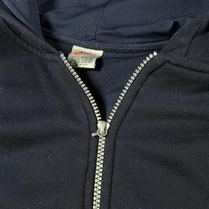 Vintage 90s Nike Hoodie Navy Blue Zip Up • Medium image 4
