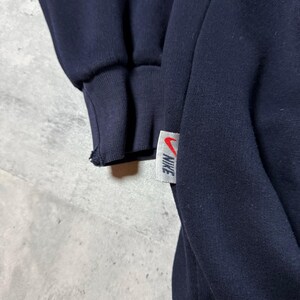 Vintage 90s Nike Hoodie Navy Blue Zip Up • Medium image 7