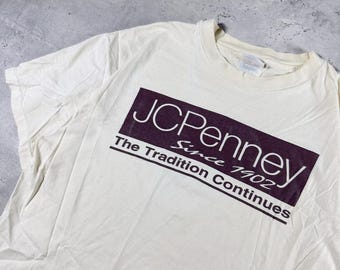 Camiseta vintage de los años 80 y 90 con el logotipo de la caja de JC Pennys desde 1902 • Grande