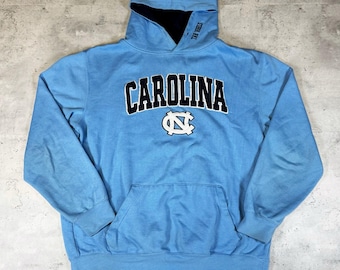 Vintage 90s/Y2K University Of North Carolina Tar Heels Blue Hoodie • Large