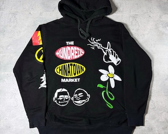 The Hundreds x Chinatown Market Black Hoodie • Large