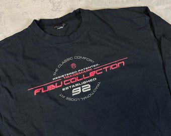 Vintage 90s/Y2K FUBU Collection Long Sleeve Black Shirt • XL