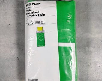 NWT IKEA Spelplan Sports Soccer Kids Double Sided Duvet Cover Twin -Discontinued