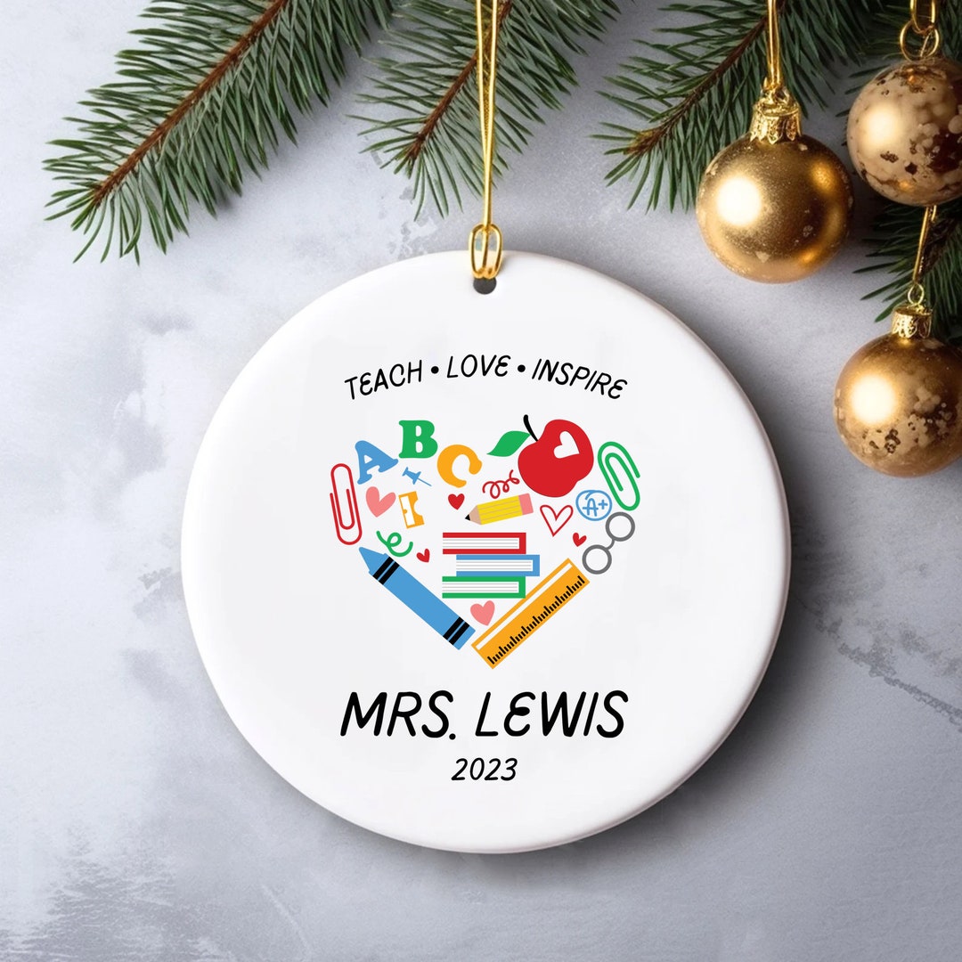Teacher Ornament 2023, Teacher Christmas Ornament, Teacher Gift