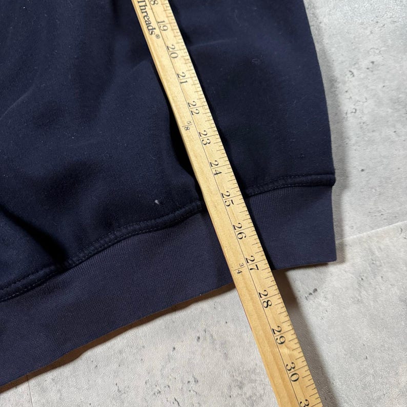 Vintage 90s Nike Hoodie Navy Blue Zip Up • Medium image 6