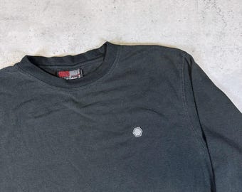 Camisa térmica de manga larga negra lisa Southpole vintage Y2K • XL