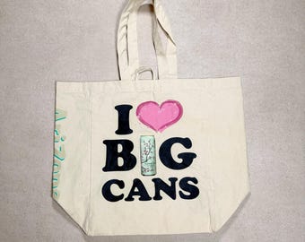 Vintage Y2K Arizona Iced Tea I Heart Big Cans Canvas Tote Bag Rare Promo
