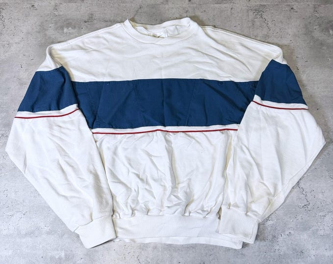 Vintage 90’s Nantucket blues navy and white striped sweater