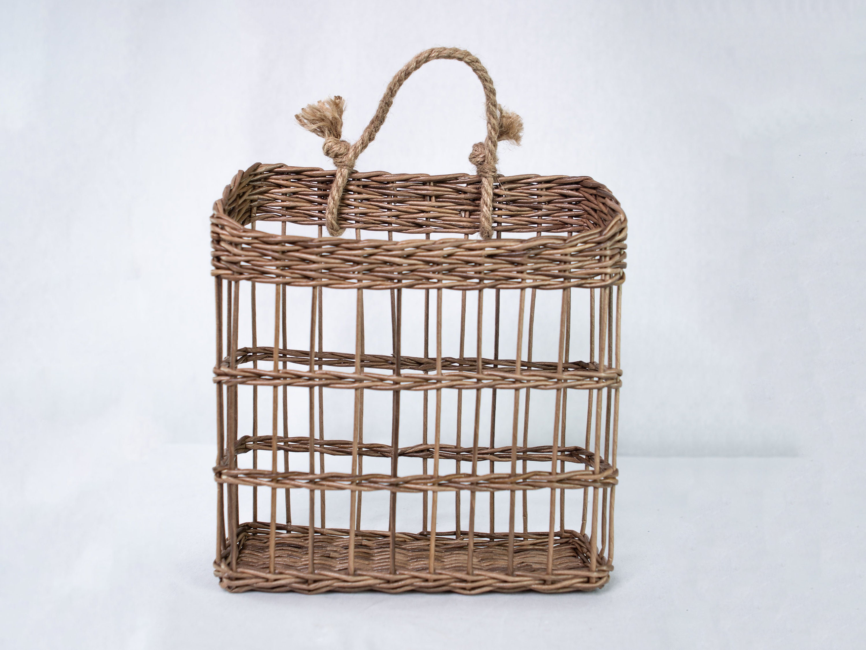 Hanging Wicker Basket for Storing Letters and Newspapers Wall Etsy