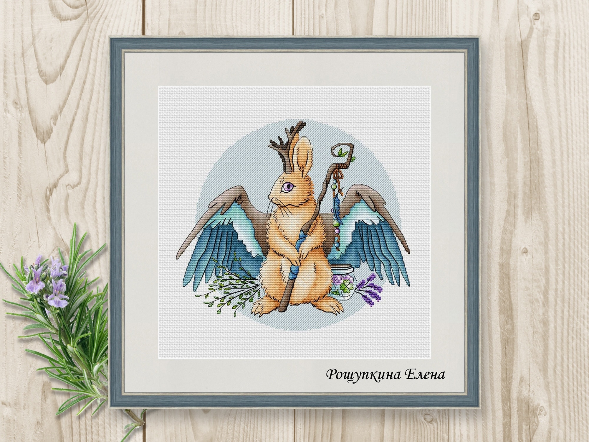 Wizard cross stitch pattern Fantasy cross stitch pattern PDF instant download Mage chart modern embroidery counted cross stitch