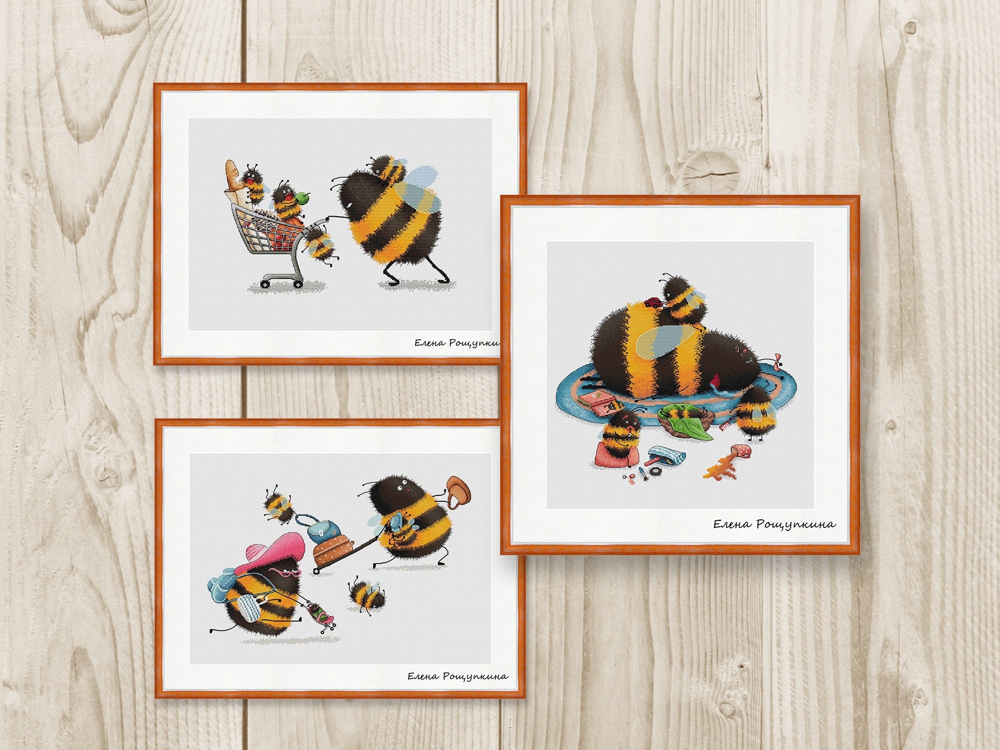 Cross Stitch Pattern Bee Baby Child Funny Xstitch Mother